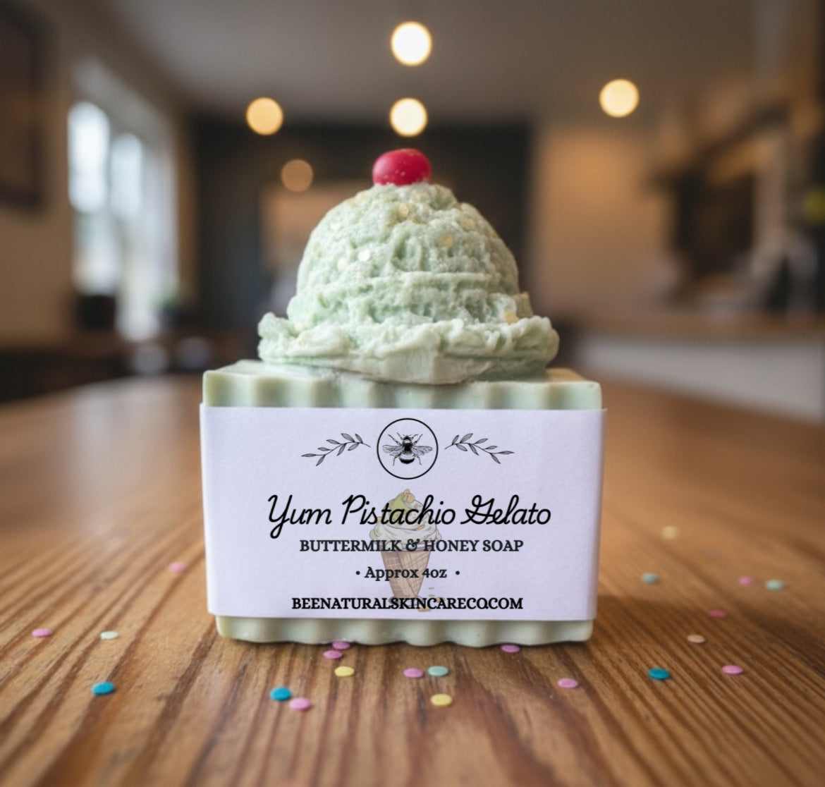 Yum Pistachio Gelato Buttermilk & Honey Soap- 4oz