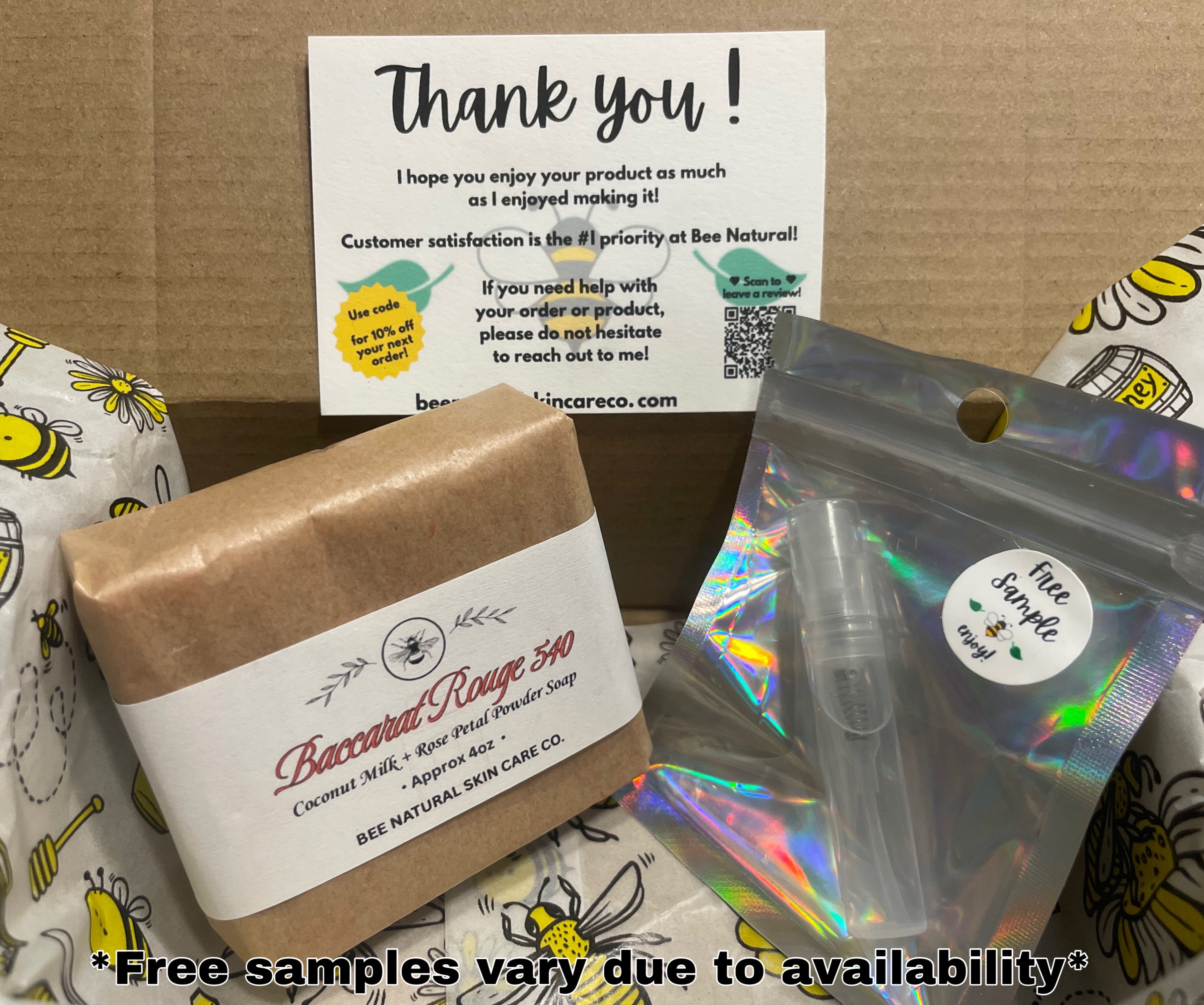 Baccarat Rouge Type Coconut & Rose Petal Powder Parfum Soap