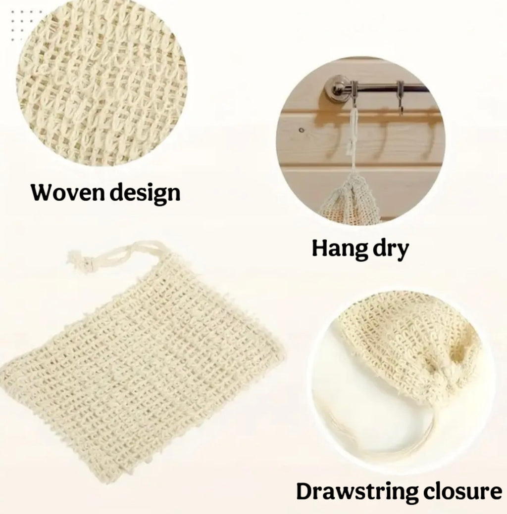 Natural Sisal Soap Saver & Exfoliating Bag