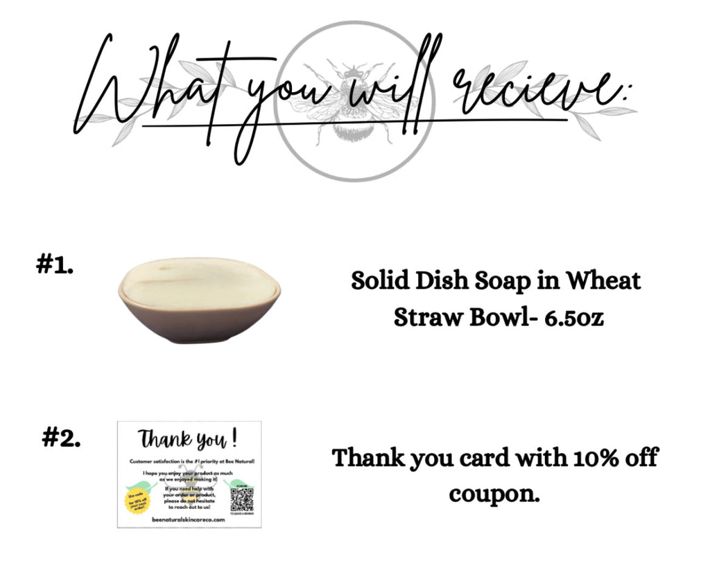 All Natural Solid Dish Soap with Sisal Sponge