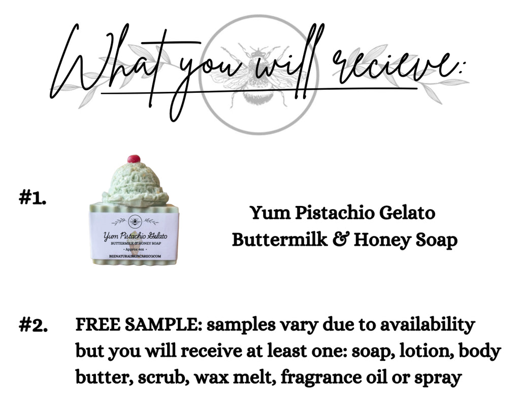 Yum Pistachio Gelato Buttermilk & Honey Soap- 4oz