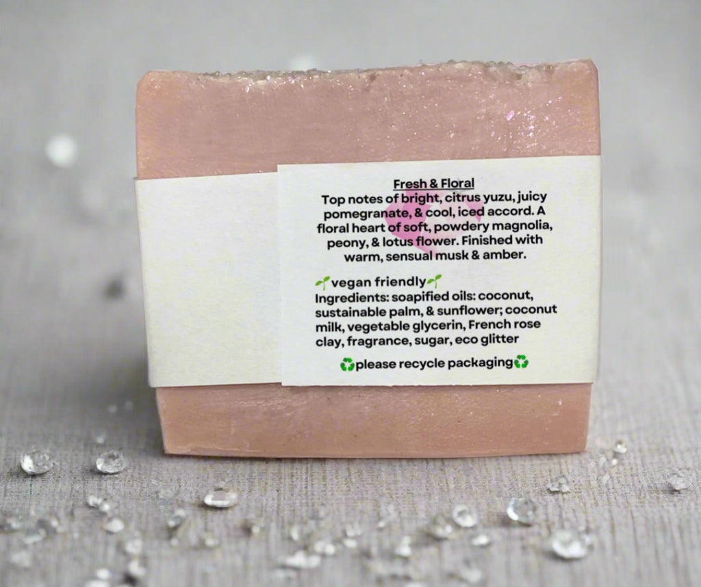 Bright Crystal Coconut Milk & French Rose Clay Soap