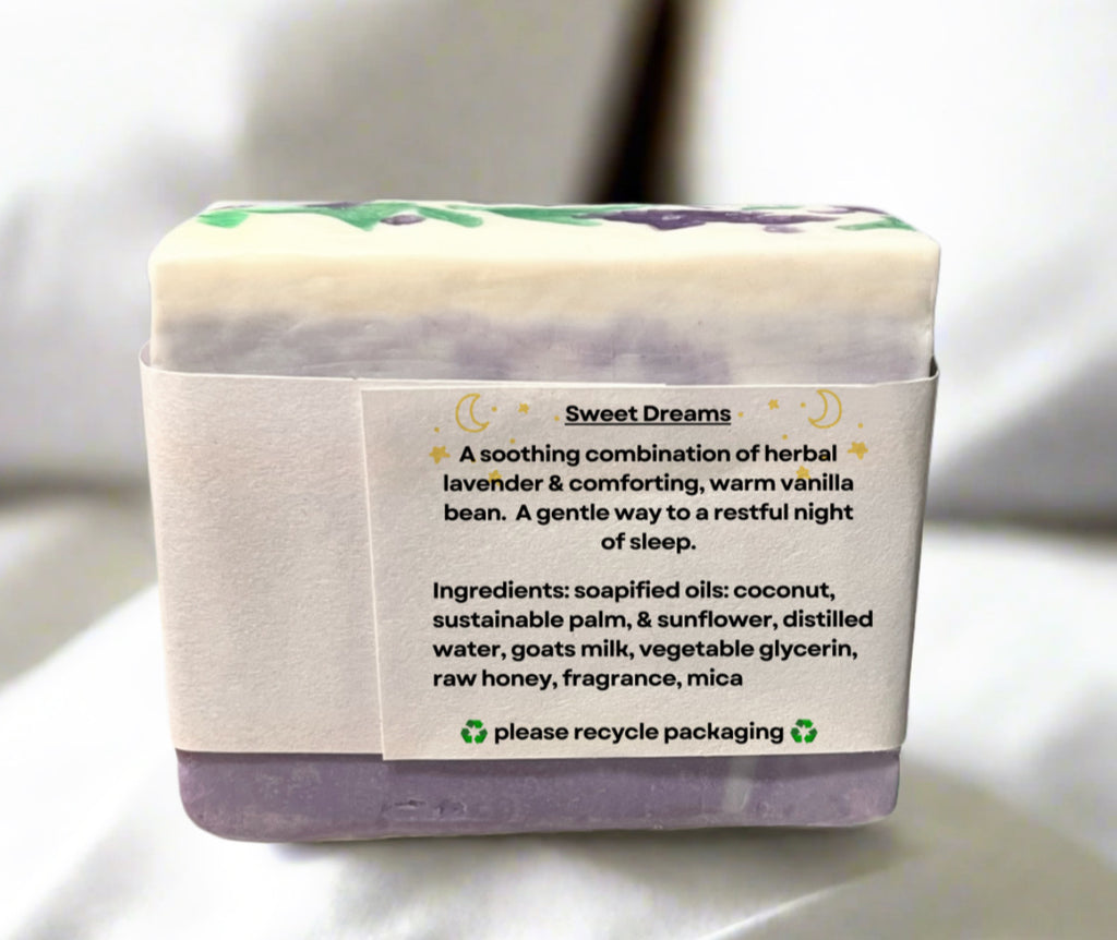Lavender & Vanilla “Sweet Dreams” Goats Milk Soap- 4oz