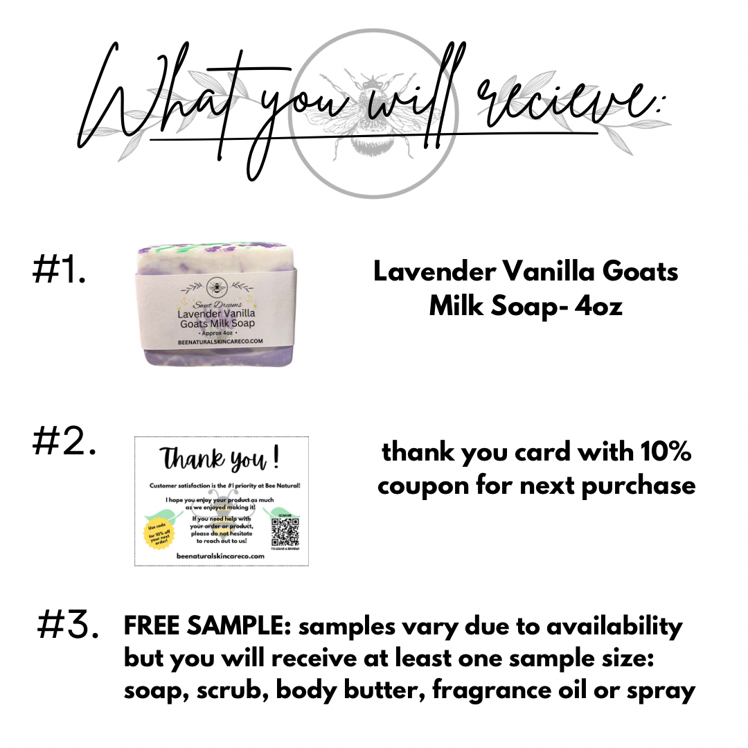 Lavender & Vanilla “Sweet Dreams” Goats Milk Soap- 4oz